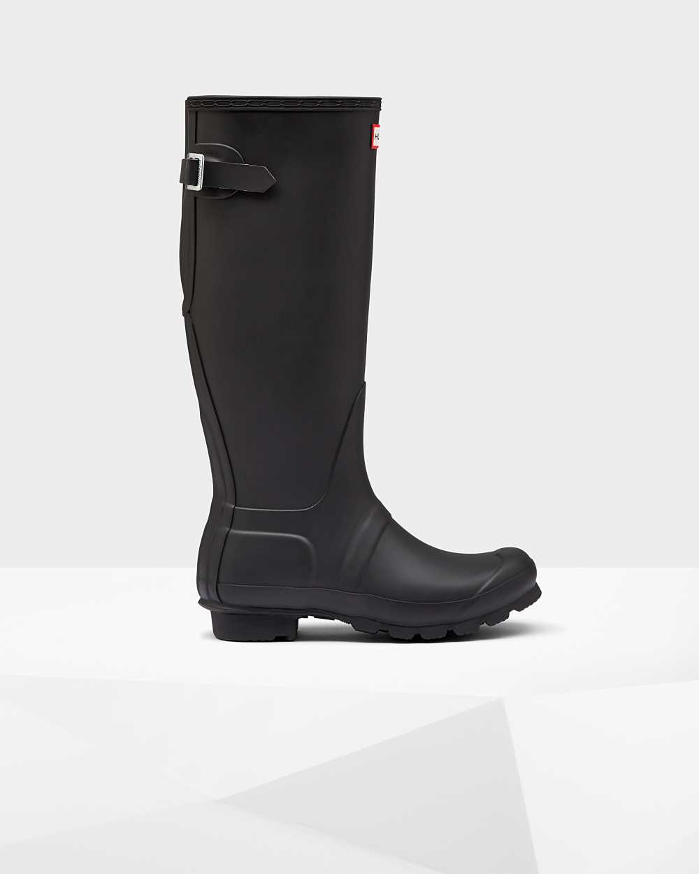 Hunter Women's Original Tall Back Adjustable Tall Wellington Boots Black,RXZF02863